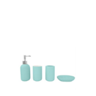Home Basics 4-Piece Rubberized Bathroom Accessory Set BA41565