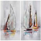 Sailboat Canvas Embellished with 3D Metal Accents CNM80