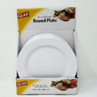 Glad Melamine Round Plate White 8-inches. GLD-70017