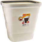 Glad Metro Plastic Waste Bin 14Liter, Rectangle with Bag Ring. GLD-74011