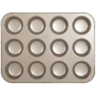 Glad Pan Non-Stick Premium 12-Cup for Cupcake, Muffins Gold 13.8 x10.4 x 1.2 in. GLD-78025