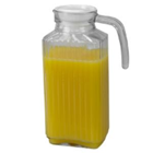 Home Basics Embellished Glass 1.8 Lt Decorative Beverage Pitcher with No-Mess GP45236