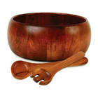 Gibson Wooden Salad Set 3pc Brown 60687.03