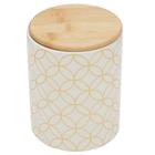 VESCIA MEDIUM CERAMIC CANISTER WITH BAMBOO TOP CS37405