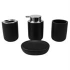 Bathroom Accessory Set 4 Pc Black BA35049