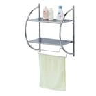 2 Tier Bathroom Shelf Storage Unit, Chrome BS10105