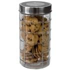 Canister Glass Chex W/Ss Lid L GC47337