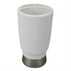Toothbrush Holder Rubberized Wht TH35037