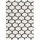 Desiree White Shag 4x6 BW336W46