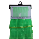 Set of 3 Lily Plaid Valances, Rod Pocket Top, Lime Green LILY V. LMGRN