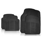 4 pc Black Rubber Floor Mats 111A