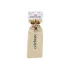 WINE BAG WITH WINE STOPPER - CELEBRATE WORD 739-06513