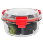Home Basics 13 oz. Round Leak and Spill Proof Borosilicate Glass Food Storage SC47701