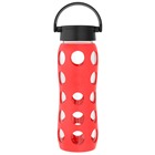 WATER BOTTLE GLASS 22OZ POPPY LG4311BPO4