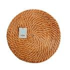 Seawell 14" Placemat - Light Brown Round Rattan 76605.01
