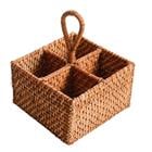 Seawell 8" x 8" x 10" H Flatware Caddy Light Brown - Rattan 76607.01