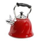 Gibson Alderton 2.3 quart Whistling Tea Kettle, Red 92112.01