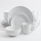 Ogalla 16 pc Dinnerware Set - White - Coupe Shape -Fine Ceramic 105965.16