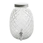 Pineapple 1.2 Gallon Drink Dispenser W/SS Lid - Clear 124440.01