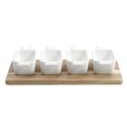 Gracious Dining 4 pc 4.25" Tidbit Dish W/Acacia Wood Base 127271.05