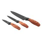 3PC CUTLERY SET BLACK TEXTURED 134814.03