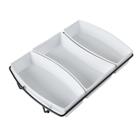 Gracious Dining 3-Section 13" Tidbit Dishes Set W/Metal Stand 134041.04