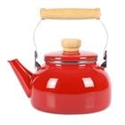 Quentin 1.5 Qt EOS Tea Kettle - Red- Wood Handle 137421.01