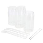 10PC 18OZ GLASS TUMBLER W/STRAW 142746.1