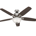 HUNTER FAN 52" BUILDER DELUXE BRAZ/WALN 50571