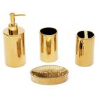 4PC CERAMIC BATH SET GOLD BA35422