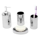 4PC CERAMIC BATH SET CHROME BA35423