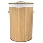 HAMPER ROUND FOLDING BAMBOO BH45098