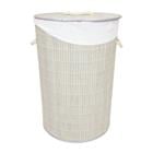 Folding Bamboo Hamper Round BH45165