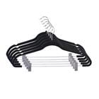 Hanger Velvet 5pk W/Clip Blk FH01454