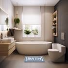 BATH MAT BLUE BATH-40X60BLU