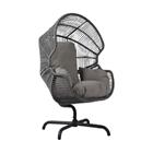 SWIVEL CHAIR D/RATTAN BRAIDED BH173-0002GREY
