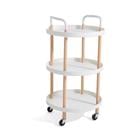 STORAGE CART 3 TIER ROUND WHITE K311609