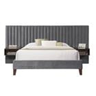 QUEEN BED GRAY DARK P1775-0030