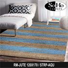 AREA RUGS JUTE AQUA RMSTP120X170AQ