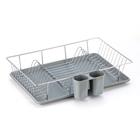 DISH RACK WITH METAL BASE GREY 4685-GREY