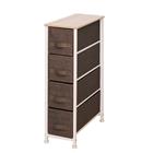 4-DRAWER NARROW CHEST 600334-BROWM