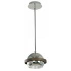 HANGING LAMP CHROME+BRWN FIN 1L 24083-4