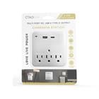 Ciao Tech 3 Outlets 1 USB+ 1 Type C Port Wall Tap- 3A 540 Jules Surge CPATV00-031