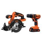 BLACK & DECKER 20V 2KIT DRILL CIRCULAR SAW BD2KITCDDCS