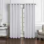 BRIDGEPORT JACQUARD GROMMET 90"WHITE CURTAIN PNB59097