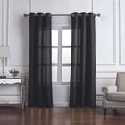 COLE TEXTURED GROMMET 84" BLACK CURTAIN PNC36706