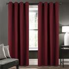 CABANA BLACKOUT GROMMET 90" BURGUNDY CURTAIN PNC60913