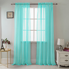 CELINE SHEER CURTAIN 90" AQUA PNC04303