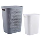 LAUNDRY HAMPER 60L GRAY & WHITE LH71658