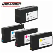 Toner Kingdom 952XL Ink Cartridge 4-Pack (Black/Cyan/Magenta/Yellow) For HP OfficeJet Pro 8710 8715 7740 Etc.